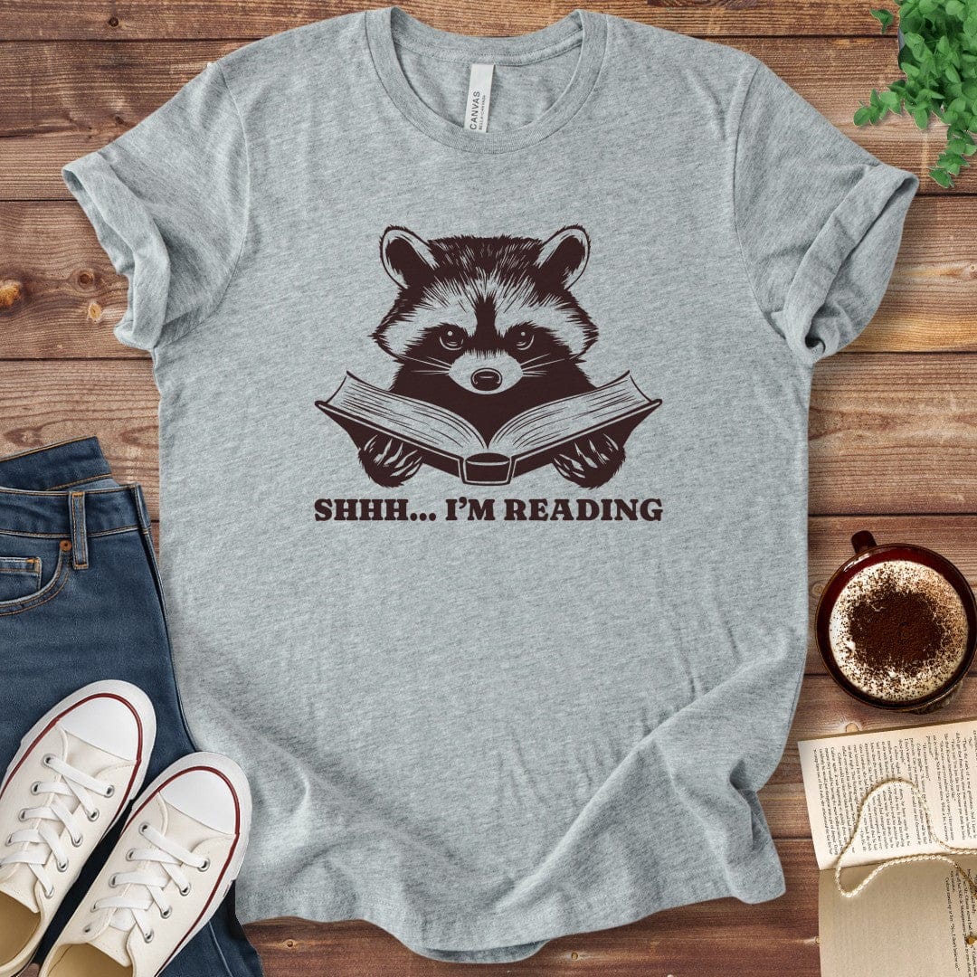 T-Shirt Athletic Heather / S Shhh I'm Reading Book Lover Shirt