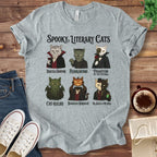 T-Shirt Athletic Heather / S Spooky Literary Cats T-Shirt