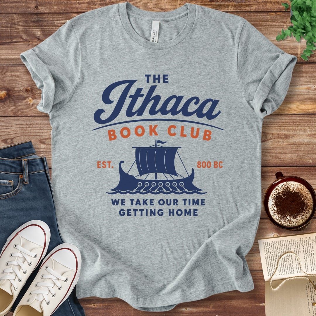 T-Shirt Athletic Heather / S The Ithaca Book Club Homer's Odyssey T-Shirt