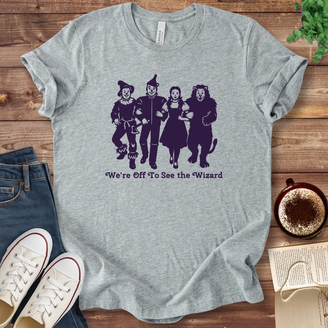 T-Shirt Athletic Heather / S We're Off To See the Wizard Characters T-Shirt