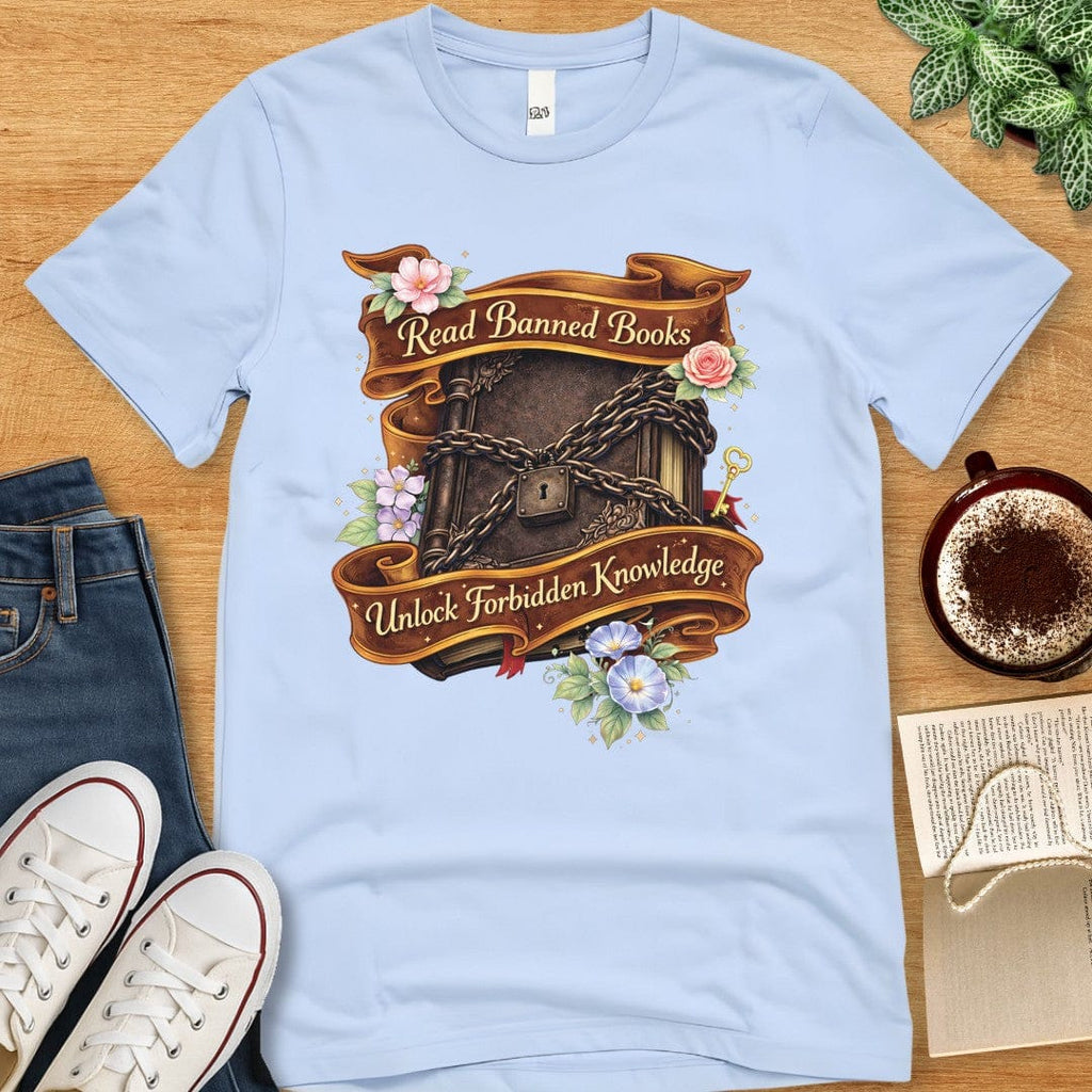 T-Shirt Baby Blue / S Banned Books Forbidden Knowledge T-shirt