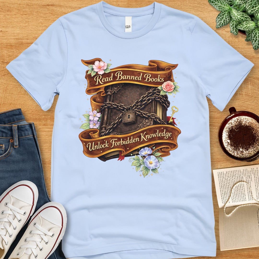 T-Shirt Baby Blue / S Banned Books Forbidden Knowledge T-shirt