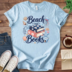 T-Shirt Baby Blue / S Beach and Books Stripes T-Shirt