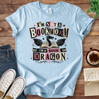 T-Shirt Baby Blue / S Book Dragon Retro Collage T-Shirt