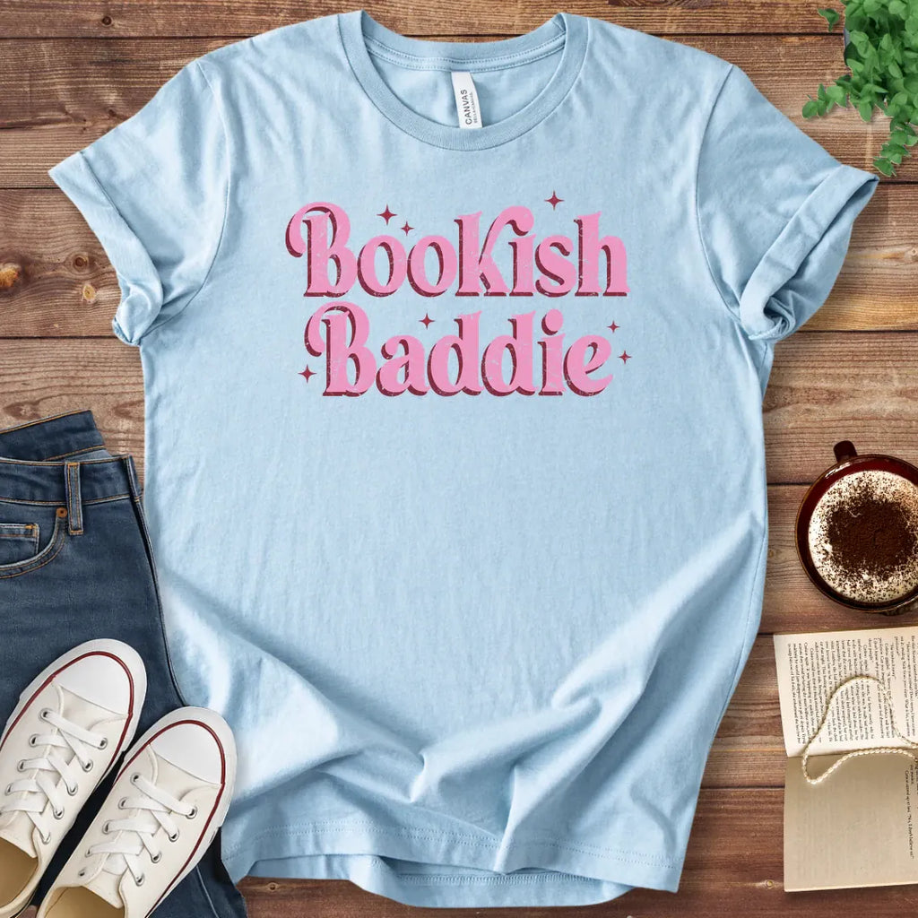 T-Shirt Baby Blue / S Bookish Baddie T-Shirt
