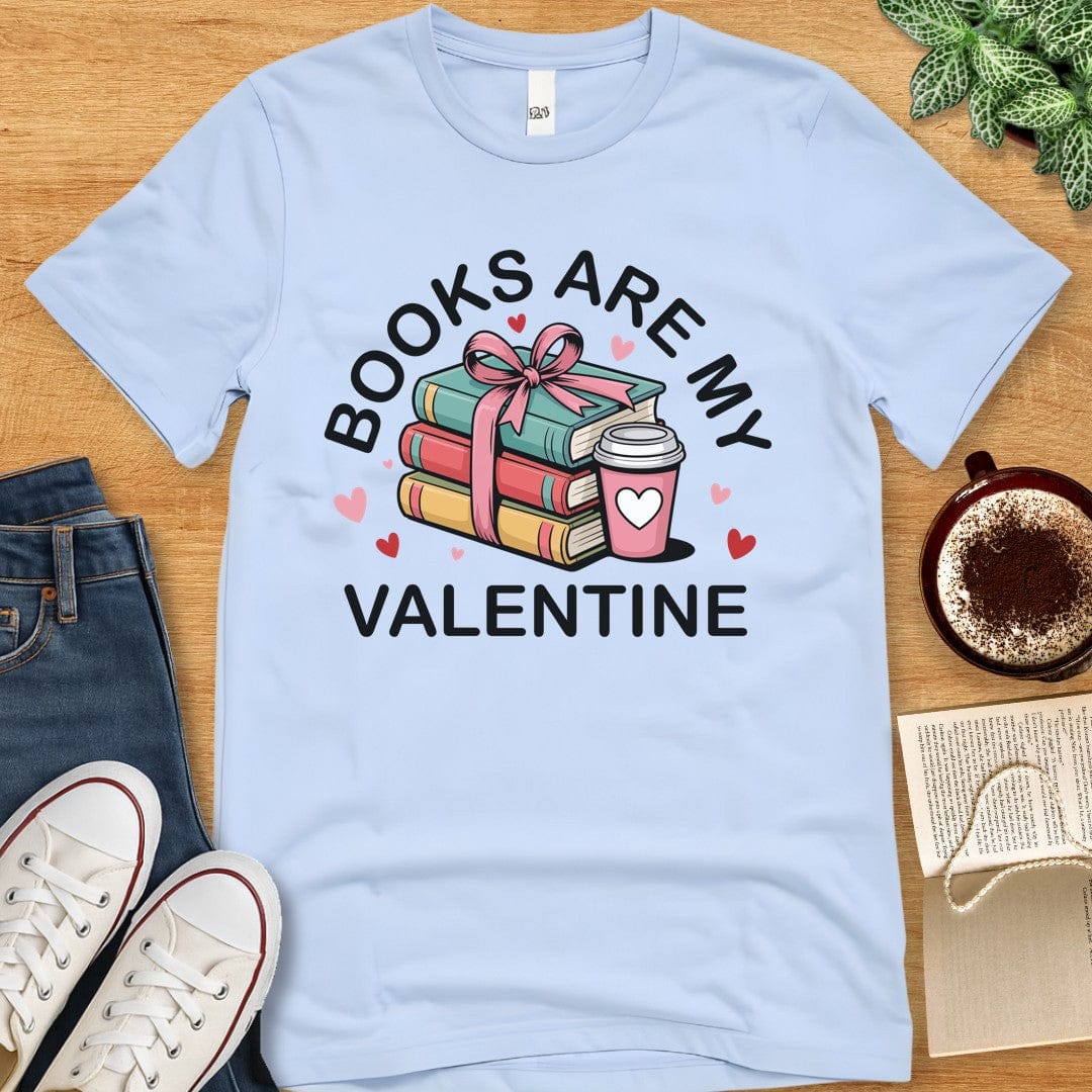 T-Shirt Baby Blue / S Books Valentine T-shirt