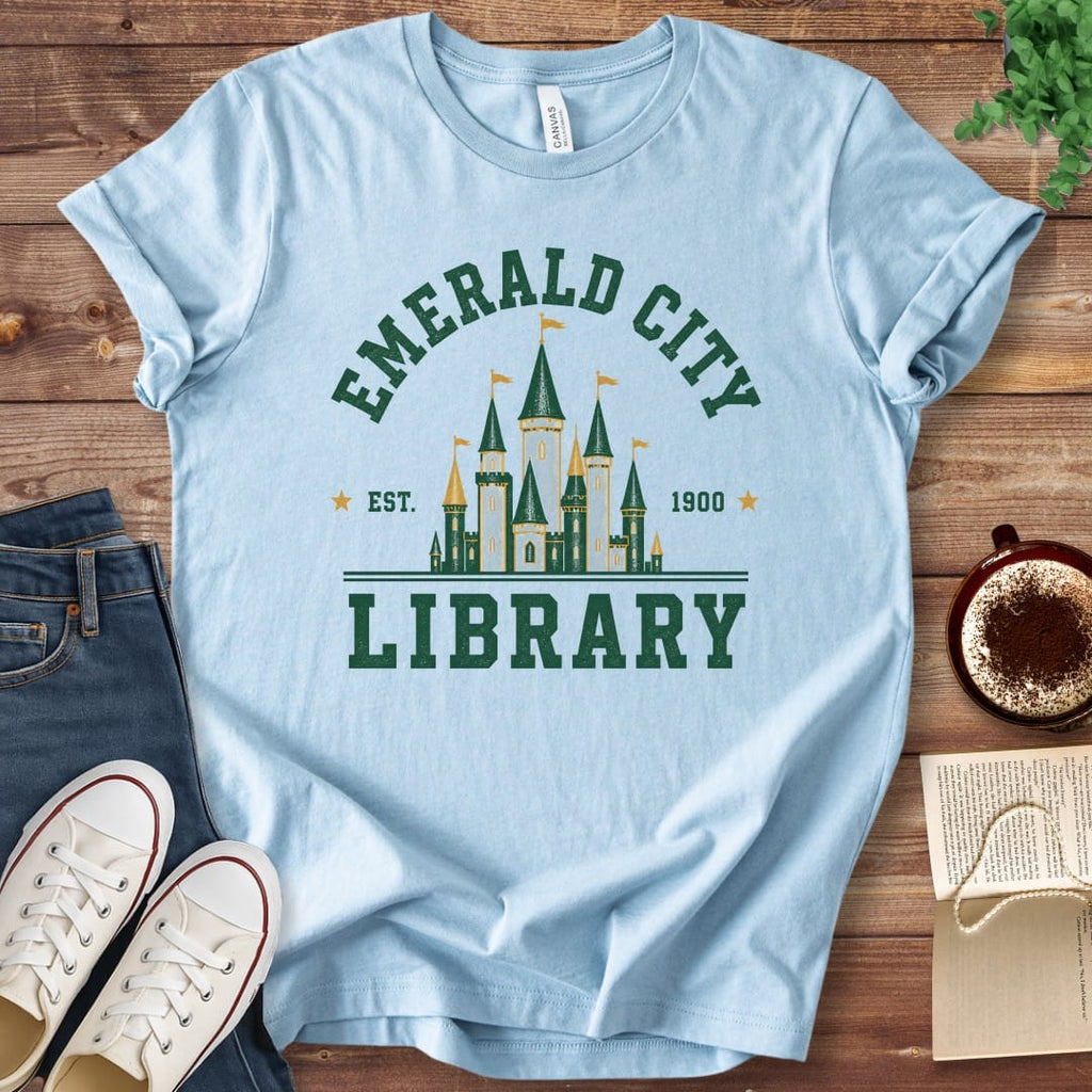 T-Shirt Baby Blue / S Emerald City Library T-Shirt