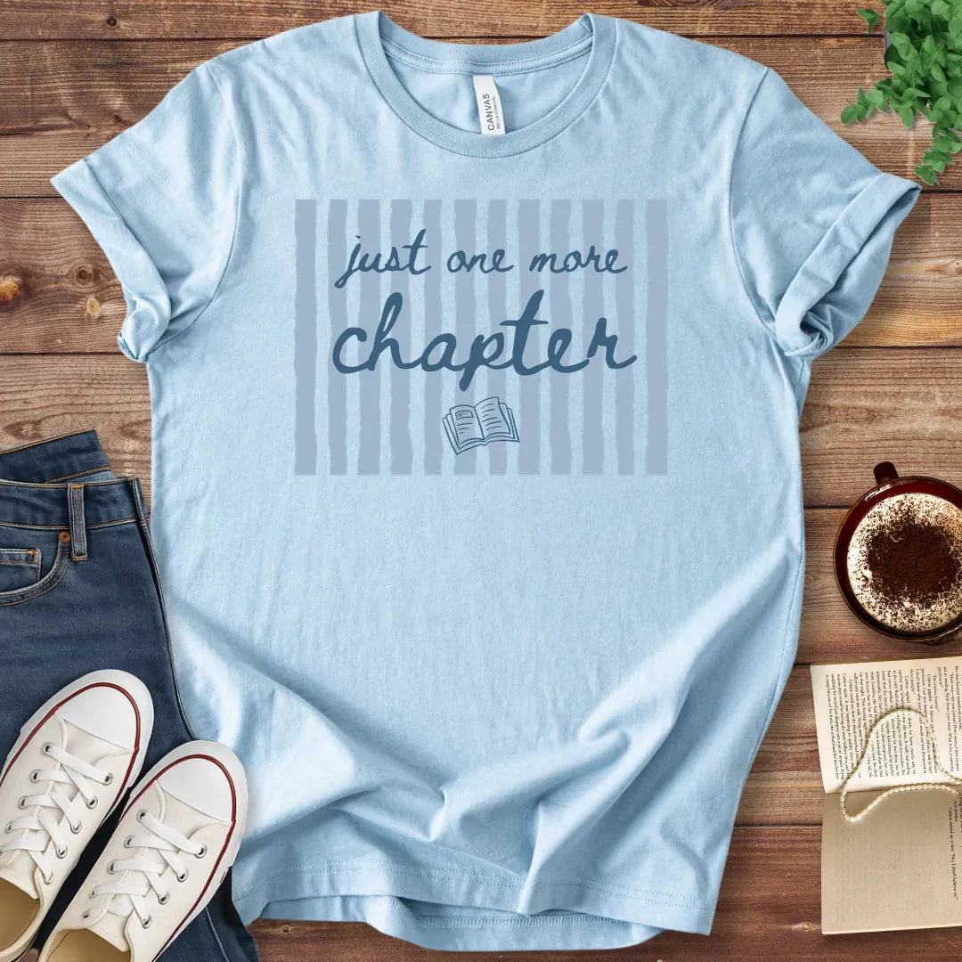T-Shirt Baby Blue / S Just One More Chapter Stripes T-Shirt