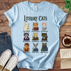 T-Shirt Baby Blue / S Literary Cats T-Shirt