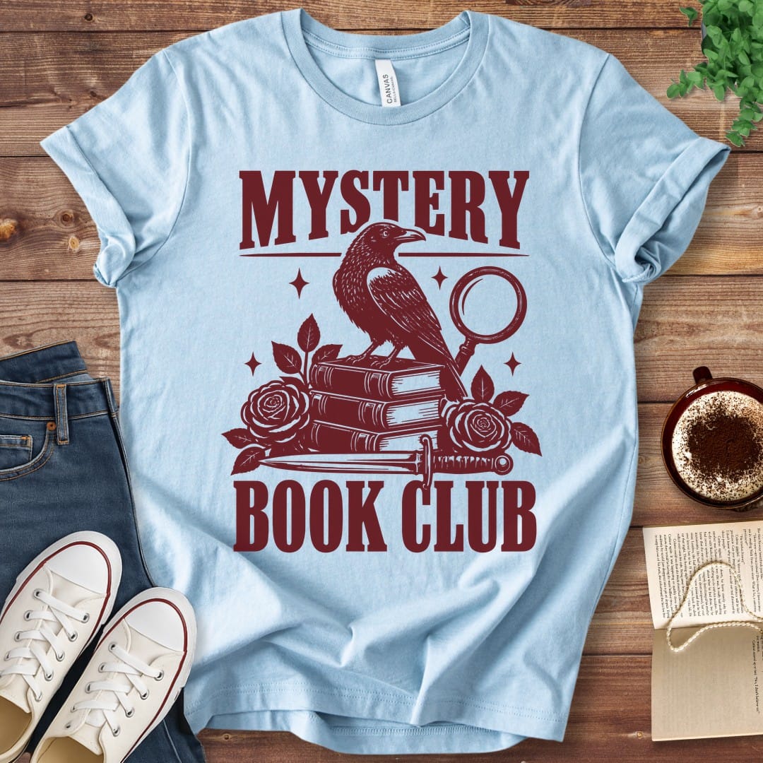 T-Shirt Baby Blue / S Mystery Book Club Raven T-Shirt