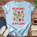 T-Shirt Baby Blue / S Reading is My Jam Strawberries T-Shirt