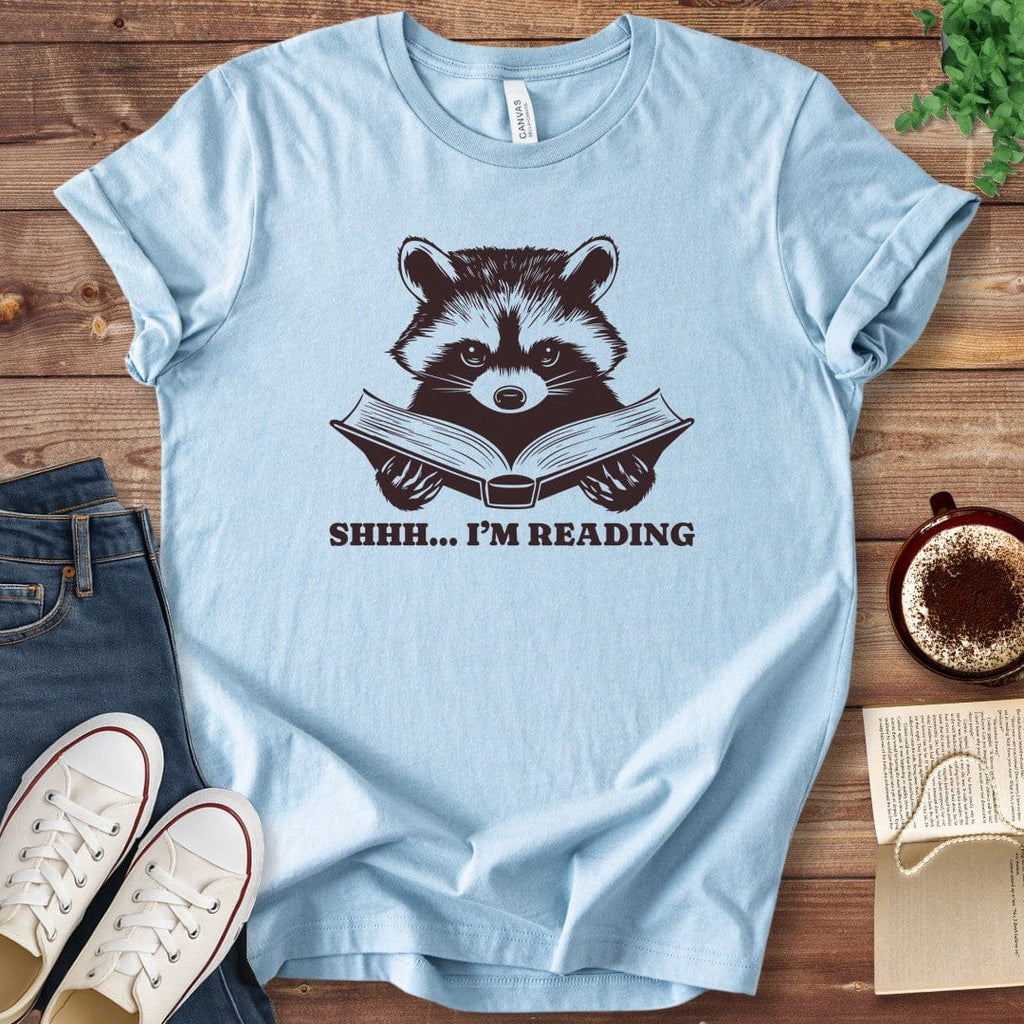 T-Shirt Baby Blue / S Shhh I'm Reading Book Lover Shirt