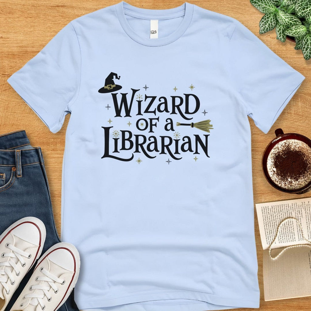 T-Shirt Baby Blue / S Wizard of a Librarian T-shirt