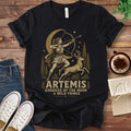 T-Shirt Black / S Artemis Goddess of the Moon and Wild Things T-Shirt