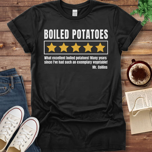 Printful T-shirt Black / S Boiled Potatoes Pride & Prejudice T-shirt