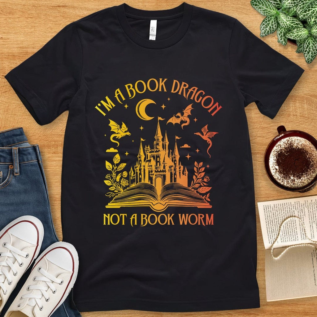 T-Shirt Black / S Book Dragon Shirt