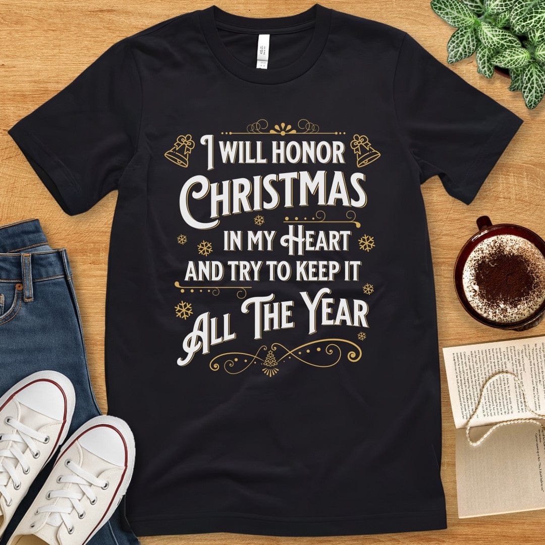 T-Shirt Black / S Charles Dickens Christmas Carol Shirt