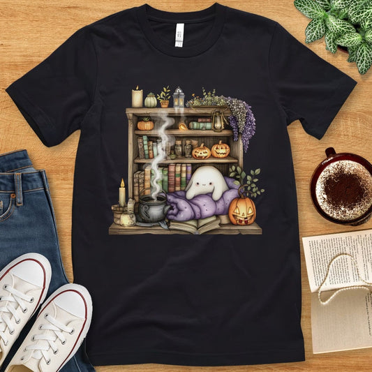 T-Shirt Black / S Cozy Halloween Ghost T-Shirt