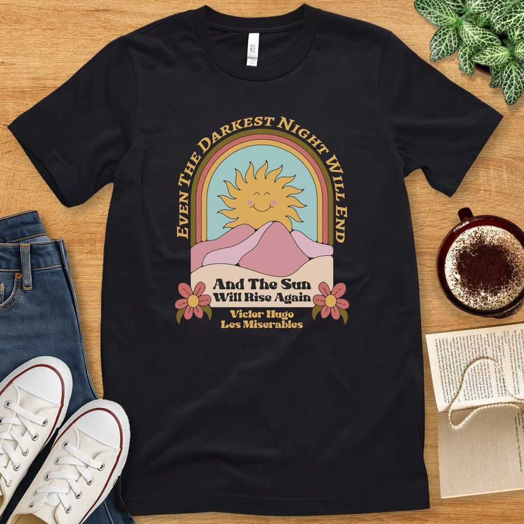 T-Shirt Black / S Darkest Night Les Miserables Quote T-shirt
