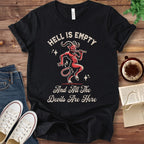 T-Shirt Black / S Hell Is Empty And All The Devils Are Here Shakespeare T-Shirt