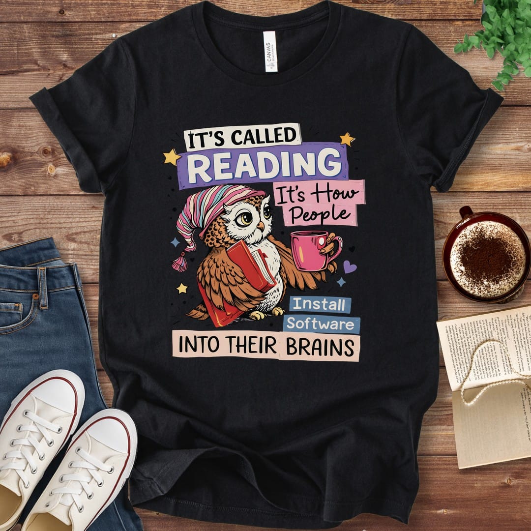 T-Shirt Black / S It's Called Reading Owl T-Shirt