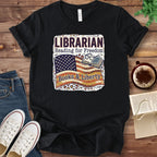 T-Shirt Black / S Librarian Patriotic T-Shirt