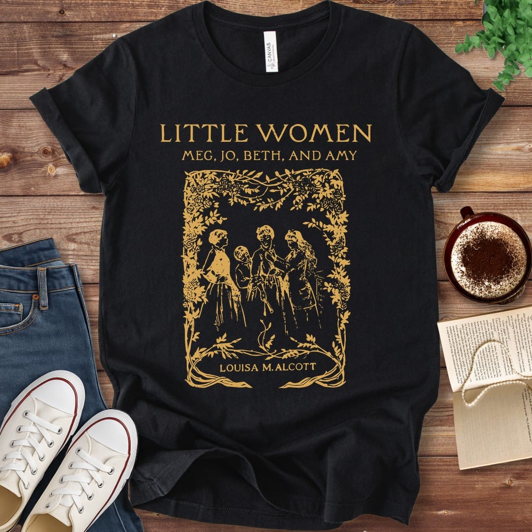 T-Shirt Black / S Little Women Book Cover T-Shirt