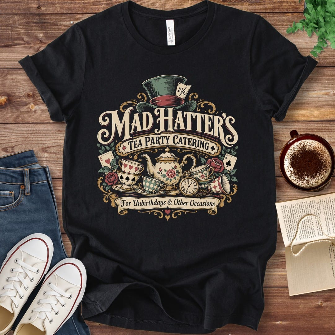 T-Shirt Black / S Mad Hatter's Tea Party Catering T-Shirt