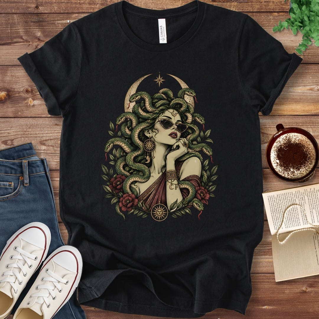 T-Shirt Black / S Medusa Witchy Sunglasses T-Shirt