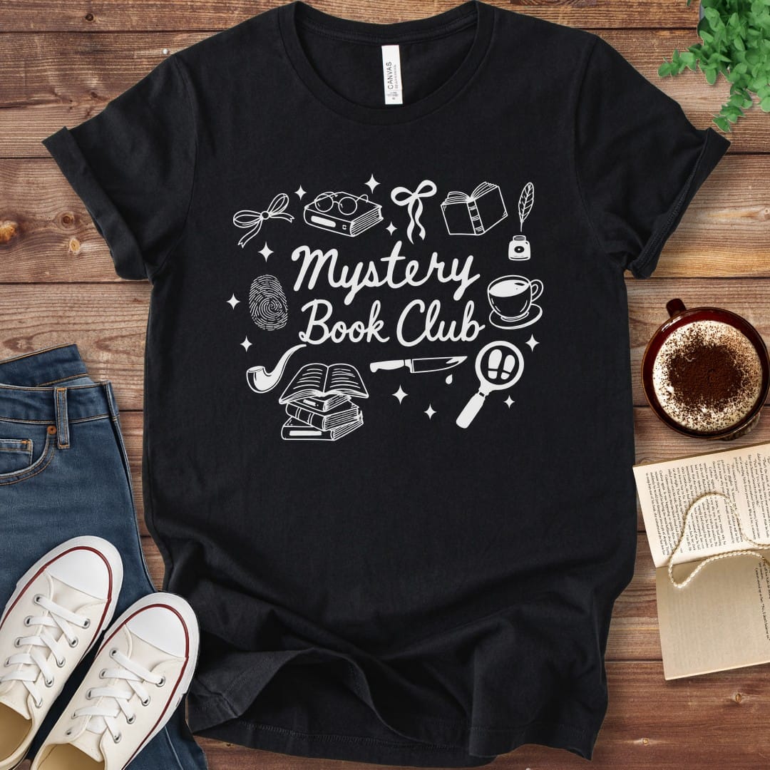 T-Shirt Black / S Mystery Book Club Doodle T-Shirt