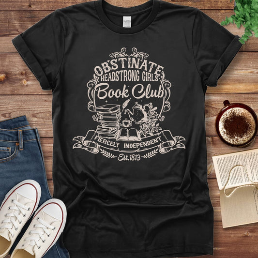 Printful T-shirt Black / S Obstinate Headstrong Girls Book Club Shirt