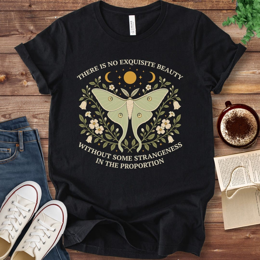 T-Shirt Black / S Poe Exquisite Beauty Luna Moth T-Shirt