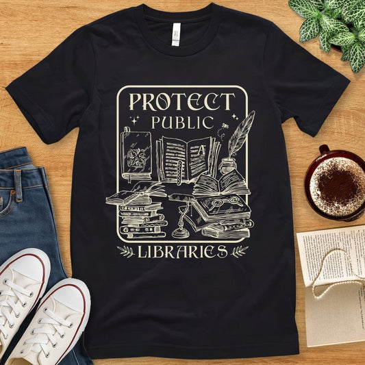 T-Shirt Black / S Protect Public Libraries Shirt