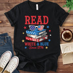 T-Shirt Black / S Read White and Blue T-Shirt