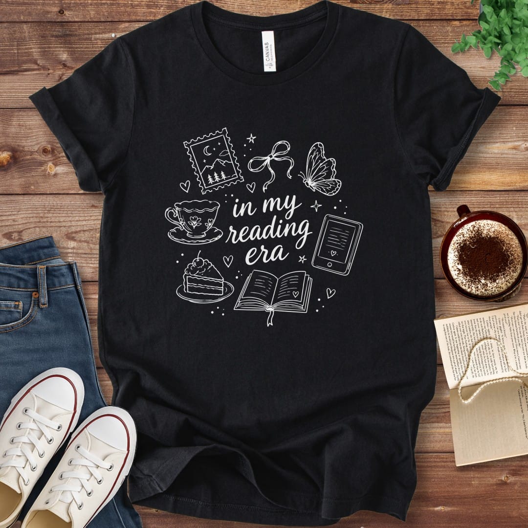 T-Shirt Black / S Reading Era Doodle T-Shirt