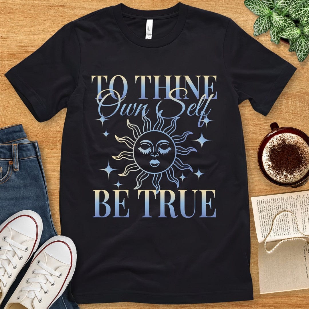 T-Shirt Black / S Shakespeare Quote Shirt - To Thine Own Self Be True