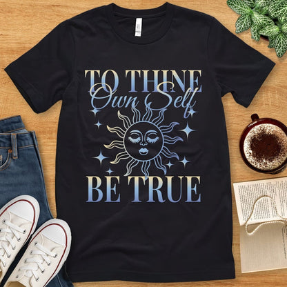 T-Shirt Black / S Shakespeare Quote Shirt - To Thine Own Self Be True