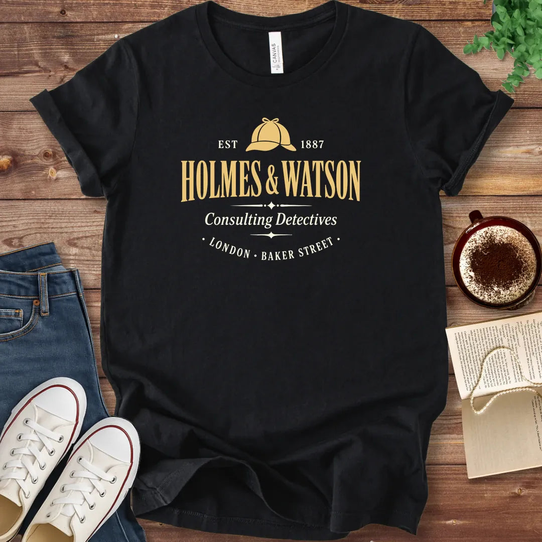 T-Shirt Black / S Sherlock Holmes Logo T-Shirt