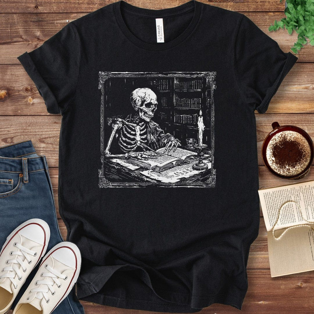 T-Shirt Black / S Skeleton Library Shirt