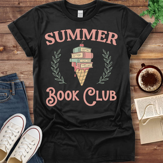 Printful T-shirt Black / S Summer Book Club Shirt