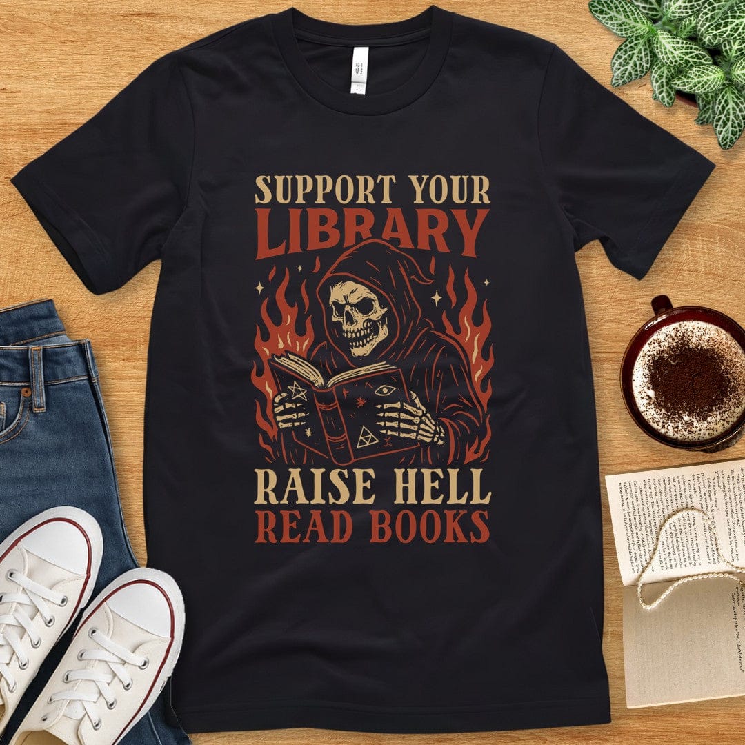 T-Shirt Black / S Support Your Local Library Shirt