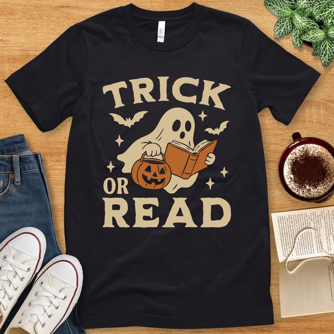 T-Shirt Black / S Trick or Read Ghost Shirt