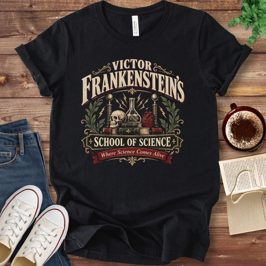 T-Shirt Black / S Victor Frankenstein's School of Science T-Shirt