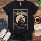 T-Shirt Black / S Visit Historic Transylvania Travel Poster T-Shirt