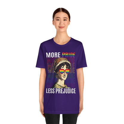 T-Shirt Book Lover LGBTQ Pride Shirt - More Pride Less Prejudice