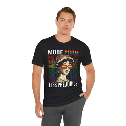 T-Shirt Book Lover LGBTQ Pride Shirt - More Pride Less Prejudice
