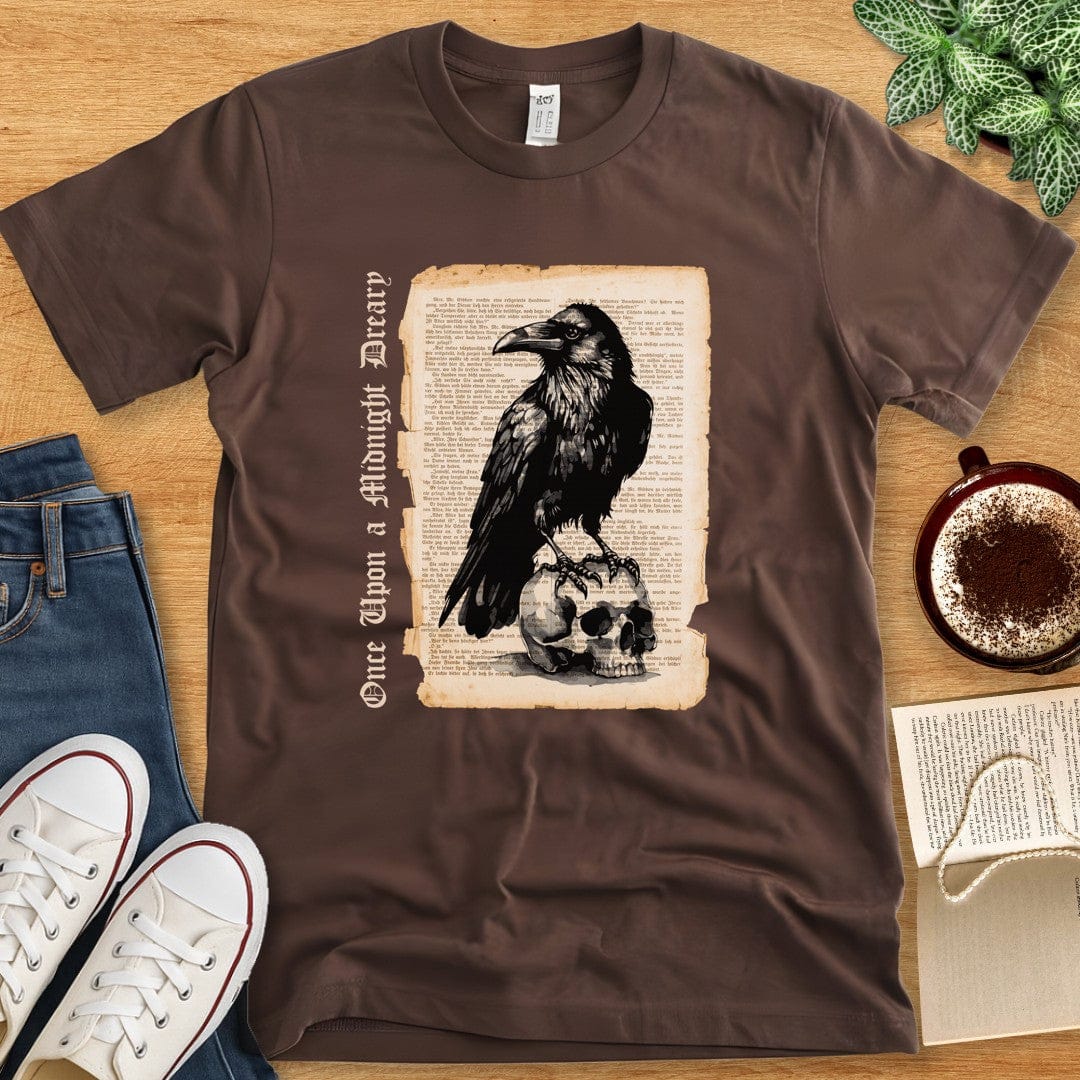 T-Shirt Brown / S Edgar Allan Poe Raven T-shirt