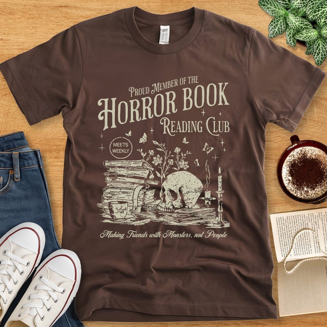T-Shirt Brown / S Horror Book Club Shirt