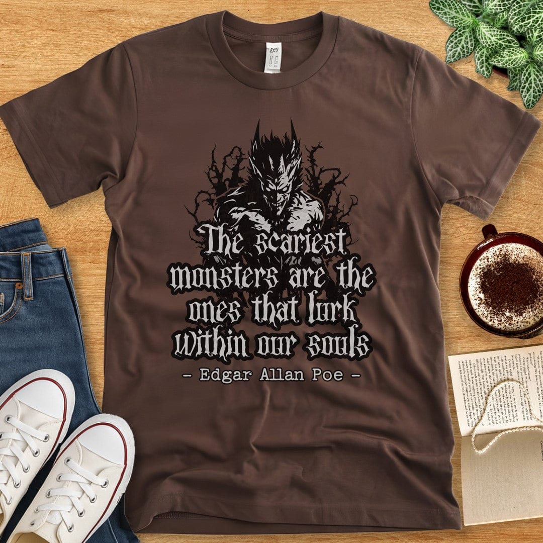 T-Shirt Brown / S Poe Shirt - Edgar Allan Poe Quote