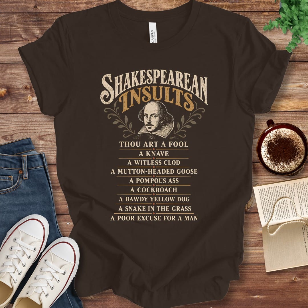 T-Shirt Brown / S Shakespearean Insults T-Shirt